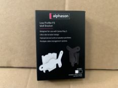 50 X BRAND NEW ALPHASON LOW PROFILE P3 WALL BRACKETS WHITE S1