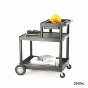 BRAND NEW BLACK PLASTIC SERVICE TROLLEY RRP £390 GI652L