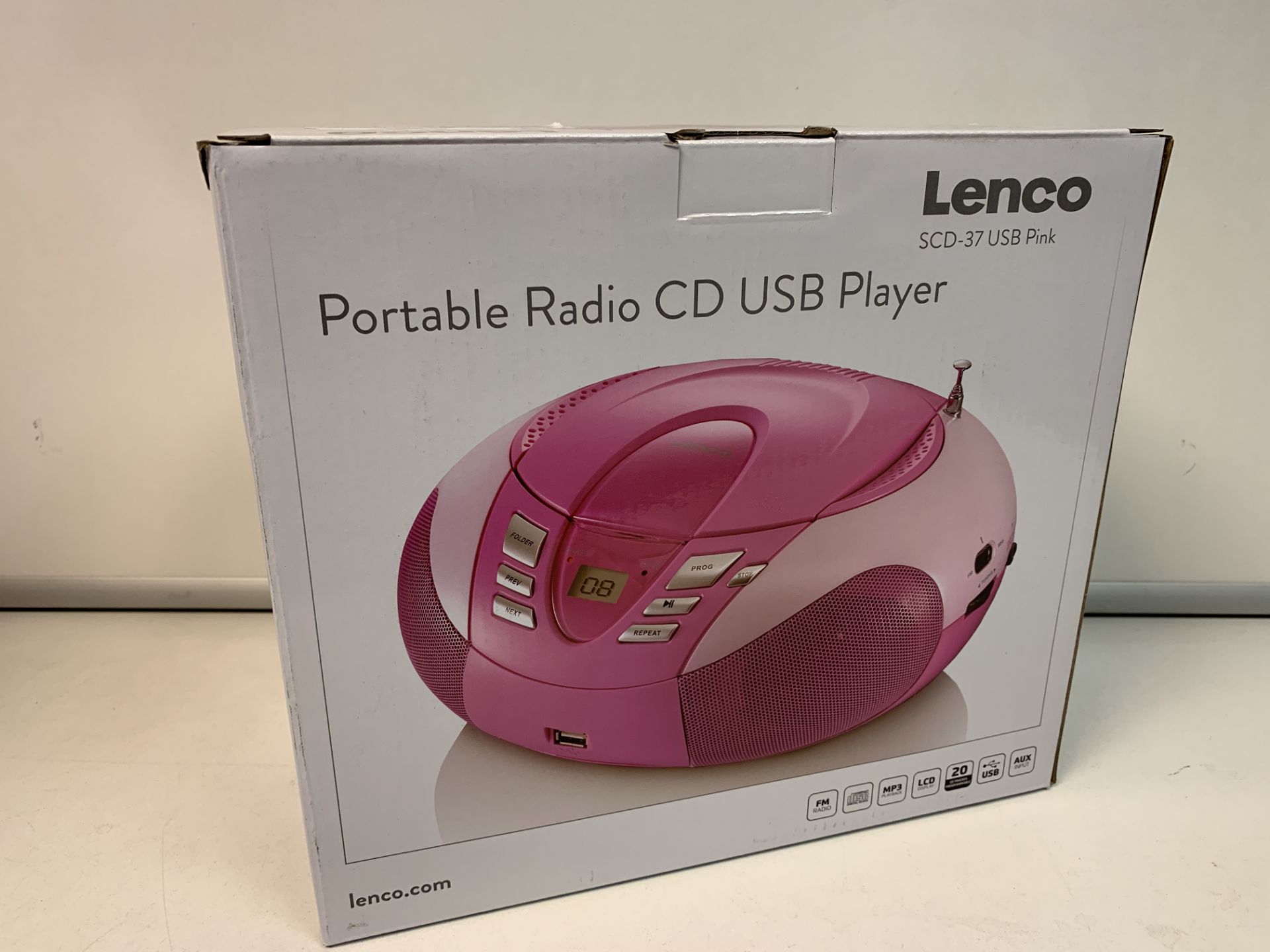3 X BRAND NEW LENCO PINK PORTABLE RADIO CD USB PLAYERS R9