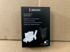 50 X BRAND NEW ALPHASON LOW PROFILE P3 WALL BRACKETS WHITE S1