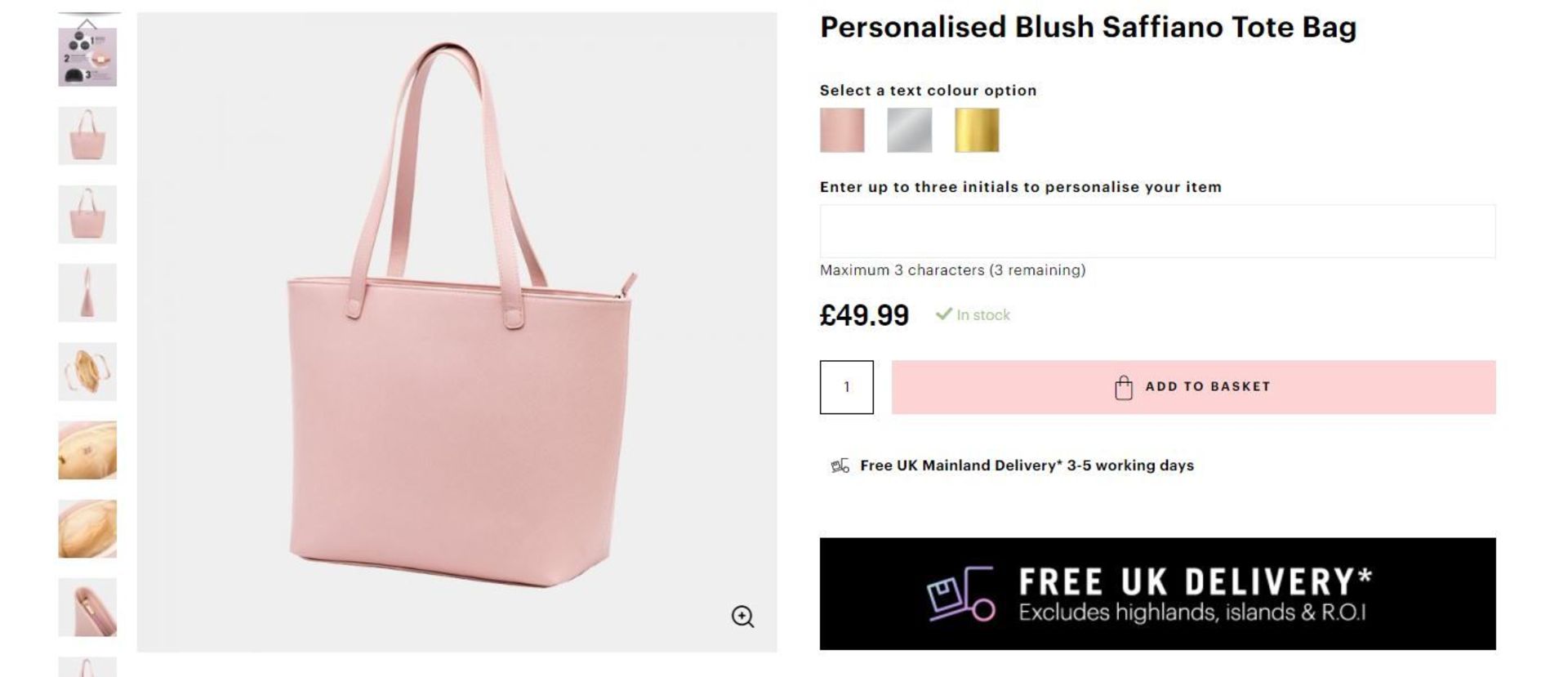 2 x NEW PACKAGED Beauti Saffiano Tote -Nude. RRP £49.99 each. Note: Item is not personalised.