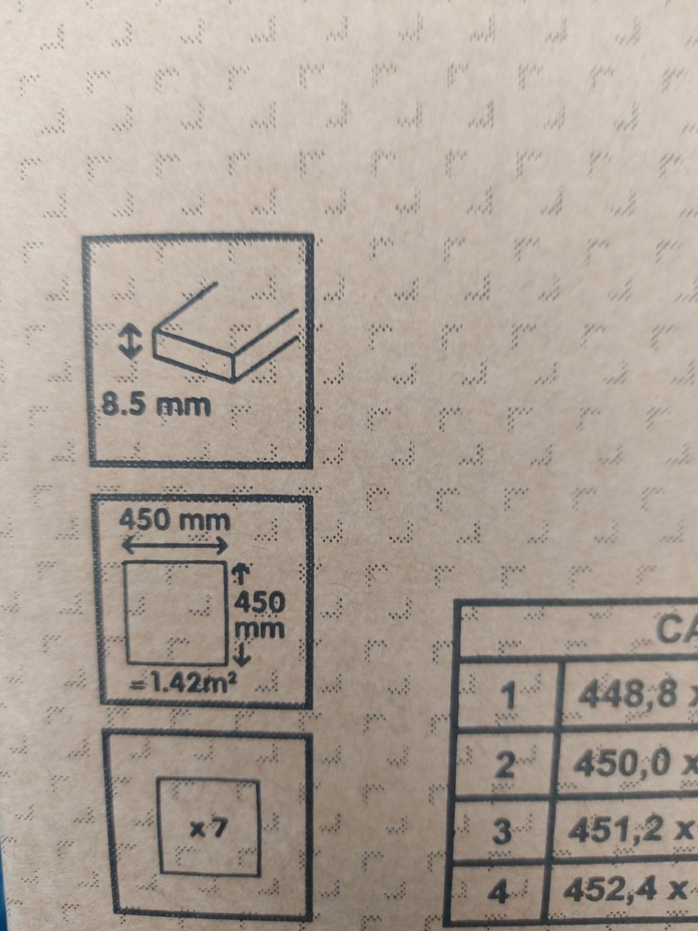 PALLET TO CONTAIN 14.2m2 OF MOSAIC STYLE GLAZED PORCELAIN WALL AND FLOOR TILES. 450x450MM. 8.5MM - Image 2 of 3