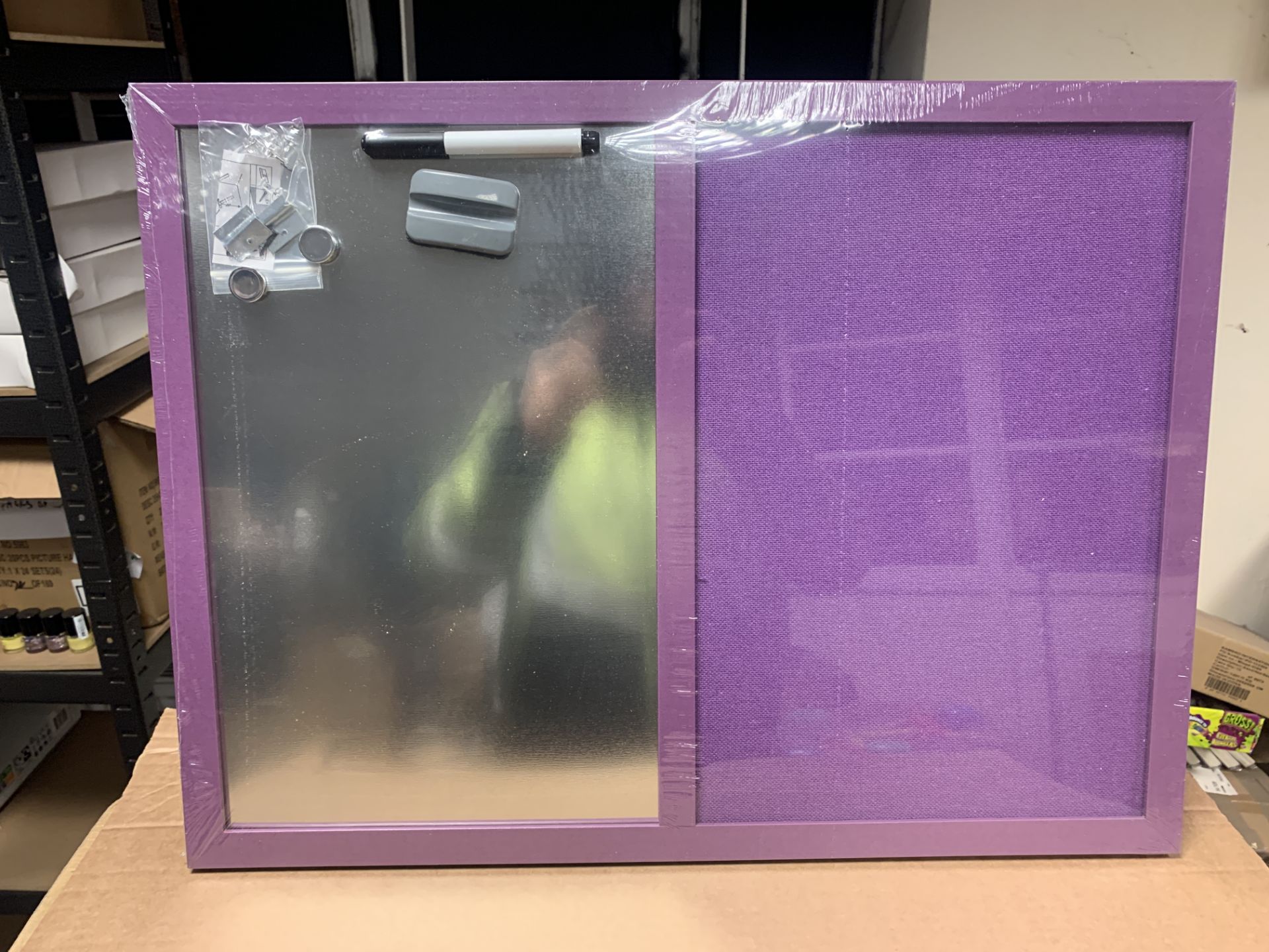 11 X BRAND NEW BI-OFFICE 600 X 450MM SILQUE COMBO BOARDS LAVENDER RRP £30 EACH EBR