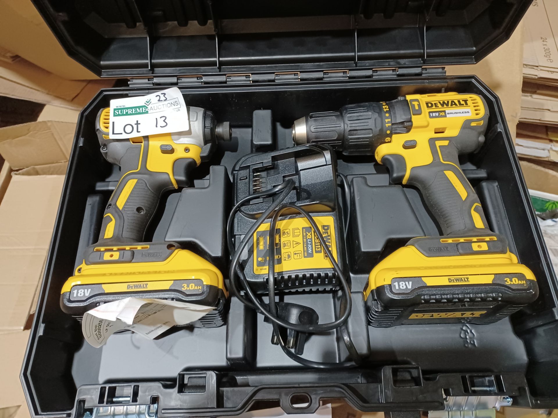 DEWALT DCK2060L2T-SFGB 18V 3.0AH LI-ION XR BRUSHLESS CORDLESS TWIN PACK COMES WITH 2 BATTERIES