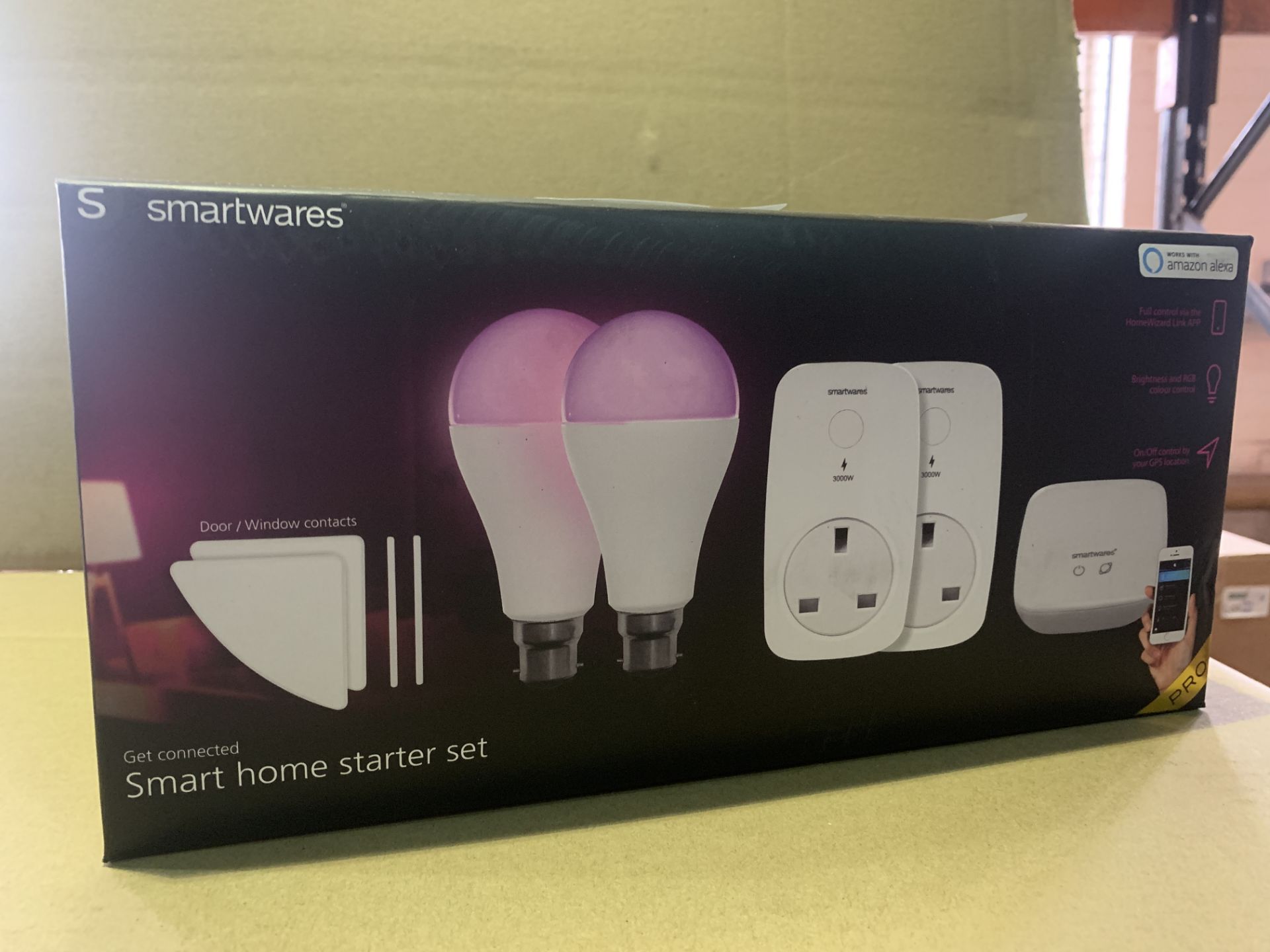 3 X BRAND NEW SMARTWARES PRO GET CONNECTED SMART HOME STARTER SETS WORKING WITH ALEXA RRP £150 R15