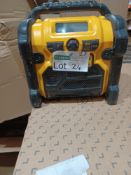 DEWALT DCR021 10.8/14.4/18V LI-ION XR DAB+ / FM SITE RADIO - BARE UNCHECKED/UNTESTED - PCK