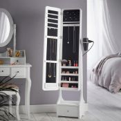 New Boxed - White Illuminating LED Armoire Storage Mirror.  (ROW6) REF10233 Masquerading as a