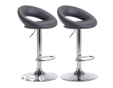 2 x NEW BOXED Gina Grey Swivel Bar stools. (T/ROOM) Add style to your home with these grey Gina