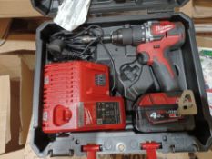 MILWAUKEE M18 CBLPD-402C 18V 4.0AH LI-ION REDLITHIUM BRUSHLESS CORDLESS COMBI DRILL WITH BATTERY