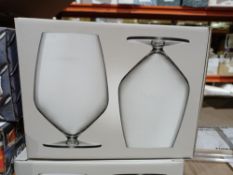2 X BOXES OF JOHN LEWIS 2 X 700ML GLASSES CRYSTAL GLASS