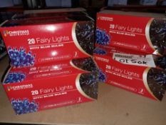 13 X BOXES OF CHRISTMAS FAIRY LIGHTS WITH BLUE BULBS - PCK