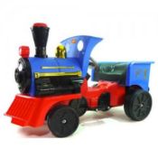 BRAND NEW CHILDRENS RIDE ON ELECTRIC 12V BATTERY POWERED PLAY TRAIN STEAM ENGINE AND PEDAL COAL