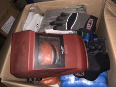 90 PIECE MIXED SAFETY LOT INCLUDING WELDING MASK, GLOVES ETC S1L