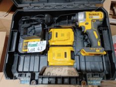 DEWALT DCF787D2T-SFGB 18V 2.0AH LI-ION XR BRUSHLESS CORDLESS IMPACT DRIVER WITH 2 BATTERIES