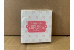 72 X BRAND NEW FLUFFY SOCKS BOX SET A CUP OF TEA SET OF 4 SCENTED TEA LIGHTS