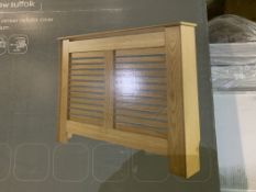 NEW BOXED OAK VENEER RADIATOR COVER - MEDIUM. SIZE 1195MM(L)X900mm(h)x200mm(d) (ROW 5)