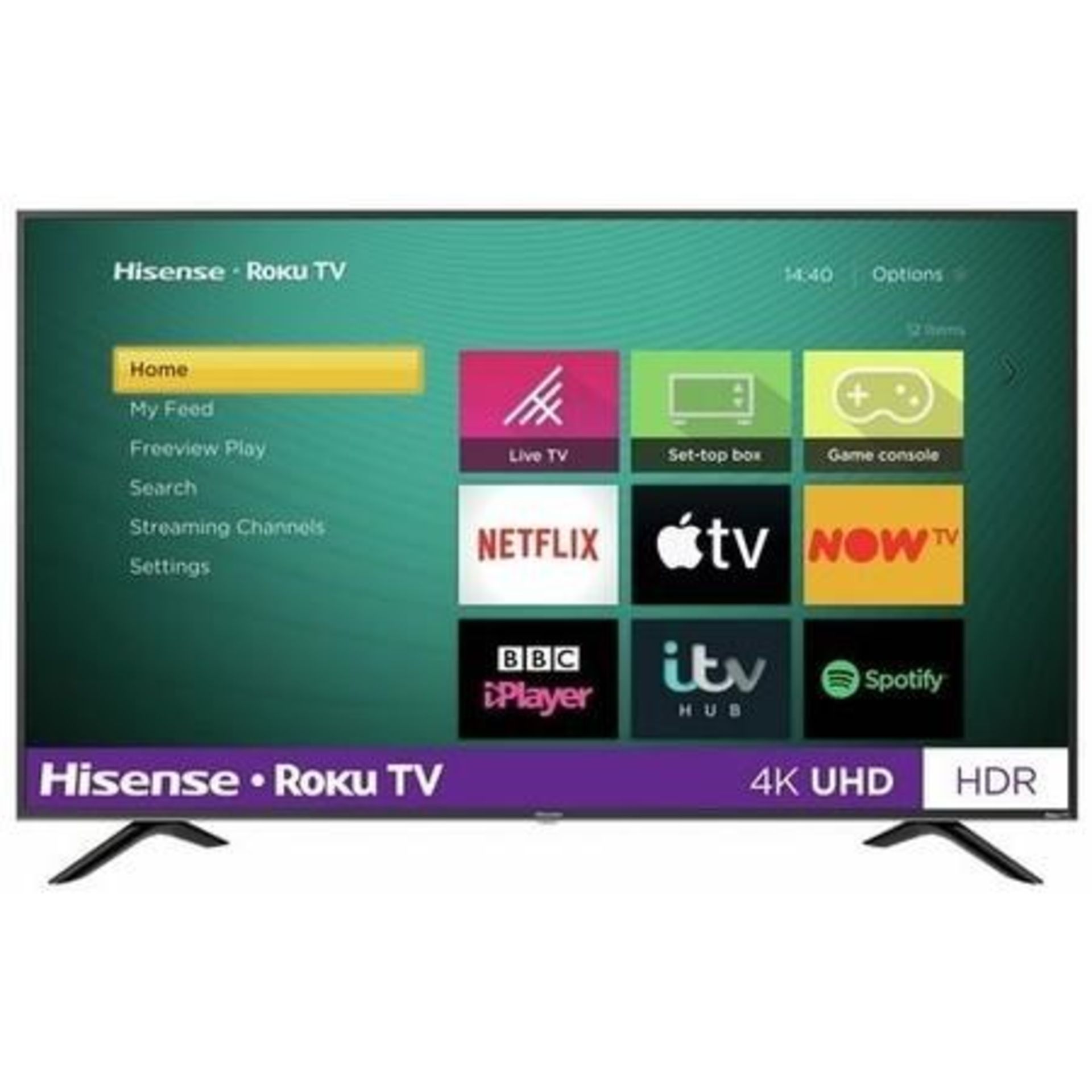 Hisense Roku R65B7120UK 65" 4K Ultra HD Smart LED TV HDR Freeview Play RRP £629