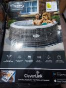 BOXED CLEVERSPA MAEVEA 4 PERSON INFLATABLE HOT TUB WITH CLEVERLINK APP. RRP £499. UNCHECKED/