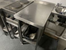 STAINLESS STEEL PREP TABLE WITH UNDERSHELF 900H X 660D X 450W