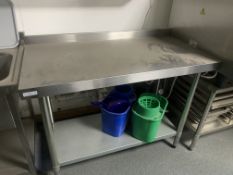 VOGUE STAINLESS STEEL WORKBENCH WITH UNDERSHELF 1200W X 600D X 900H