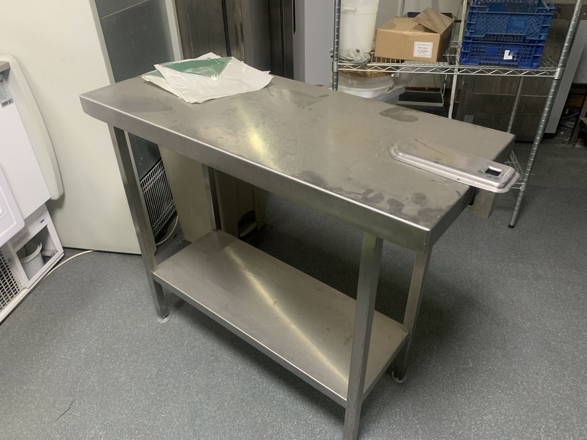 STAINLESS STEEL WORK BENCH WITH UNDERSHELF 440W X 1000D X 890H