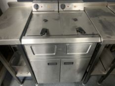 FALCON TWIN BASKET STAINLESS STEEL DEEP FAT FRYER 600W X 640D X 900H