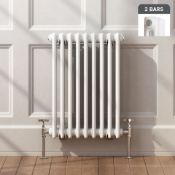 New 600x420mm White Double Panel Horizontal Colosseum Traditional Radiator. RRP £199.99.RC577 Made