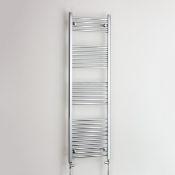 (Q40) TOWEL RADIATOR 1600 X 600MM CHROME 1889BTU. High quality chrome-plated steel construction.