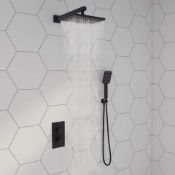 New & Boxed Thermostatic Mixer Shower Set 300mm Head, Handset + Chrome 2 Way Valve Kit. Sp9206B. RRP