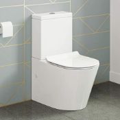 New Lyon II Close Coupled Toilet & Cistern Inc Luxury Soft Slim Close Seat. RRP £599.99.Lyon Is A