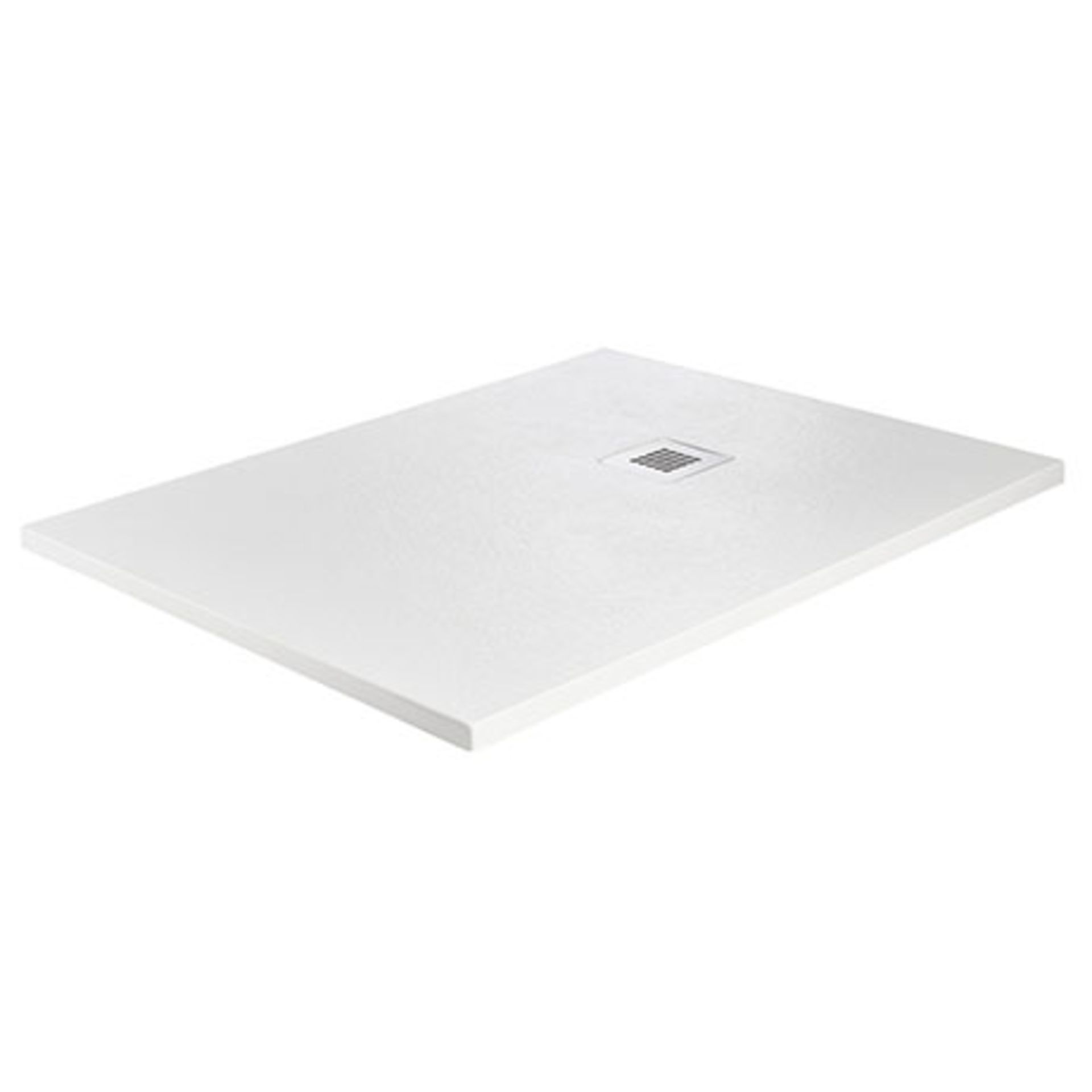 New & Boxed 1200x800mm Rectangular White Slate Effect Shower Tray . RRP £499.99.Hand Crafted From