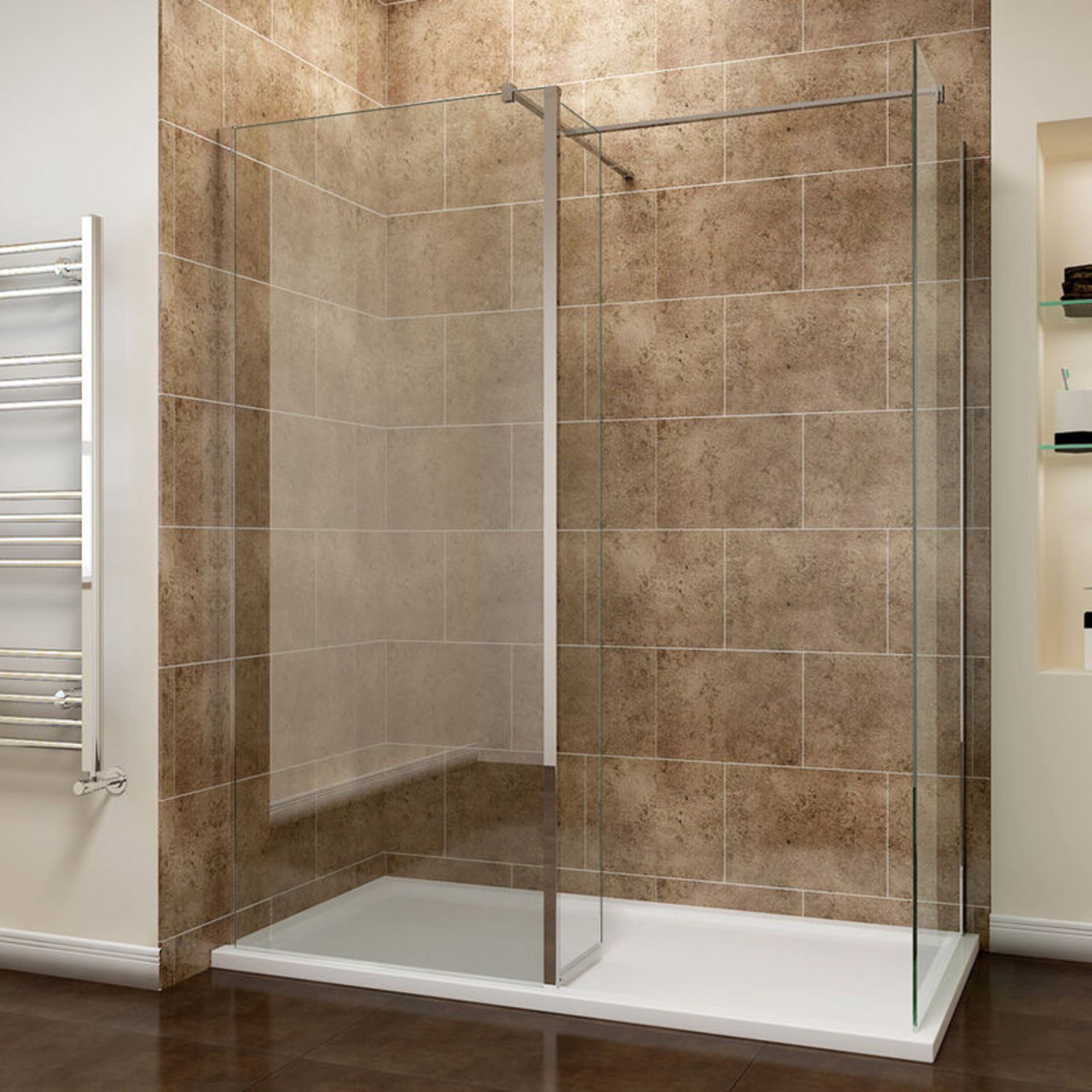 (SP197) New 800x300mm - 8mm - Premium EasyClean Wetroom and rotatable panel.Rrp £399.99.8mm - Image 2 of 2