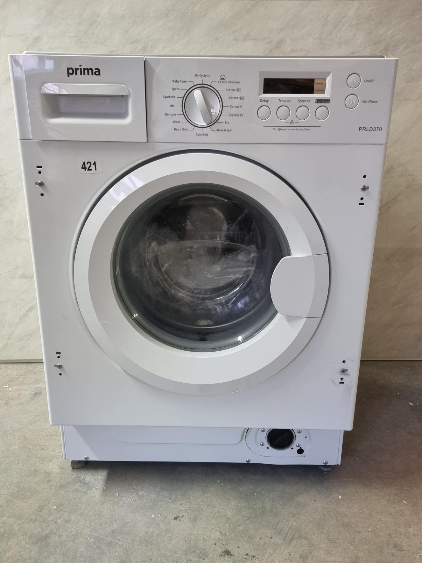 Prima 7Kg Fully Integrated Washing Machine PRLD370 White RRP £467