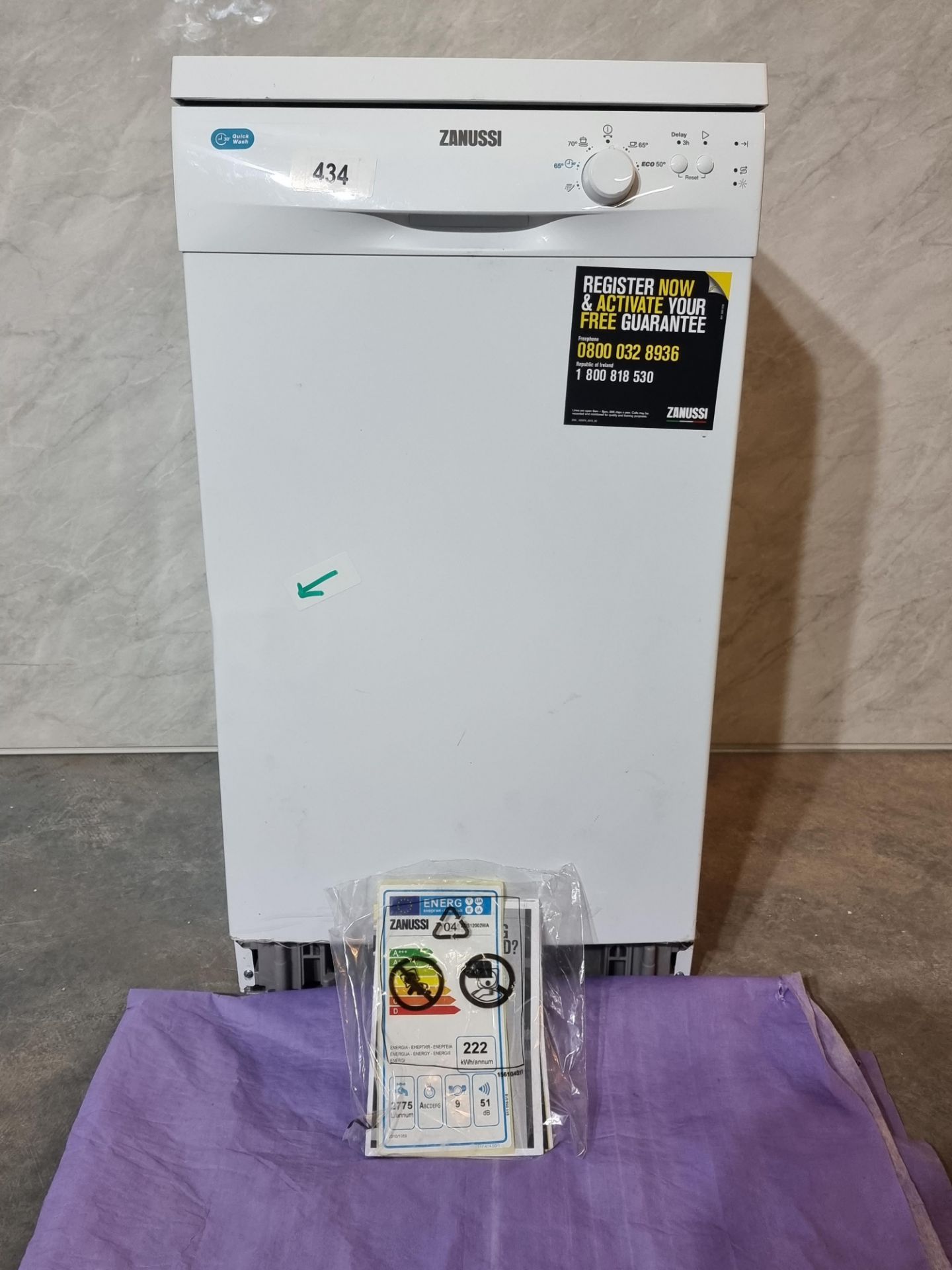 Zanussi ZDS12002WA 9 Place Slimline Freestanding Dishwasher White ZDS12002WA RRP £400