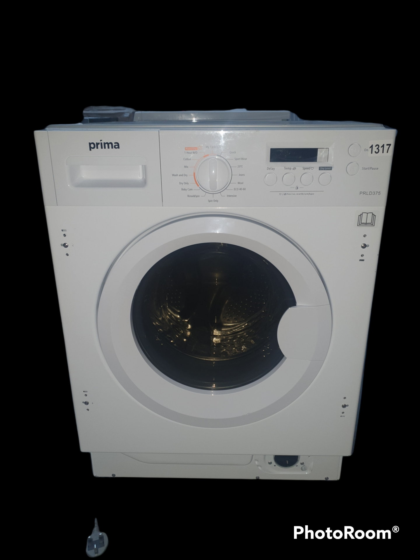 Prima 8Kg Fully Integrated Washer Dryer PRLD375 White £520