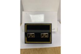 BRAND NEW ALFRED DUNHILL LUGGAGE CANVAS CUFFLINKS (8460) RRP £279 - 2