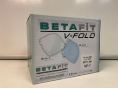 480 X BRAND NEW BETAFIT V FOLD DISPOSABLE REPIRATORS EXPIRE MARCH 2018 R9