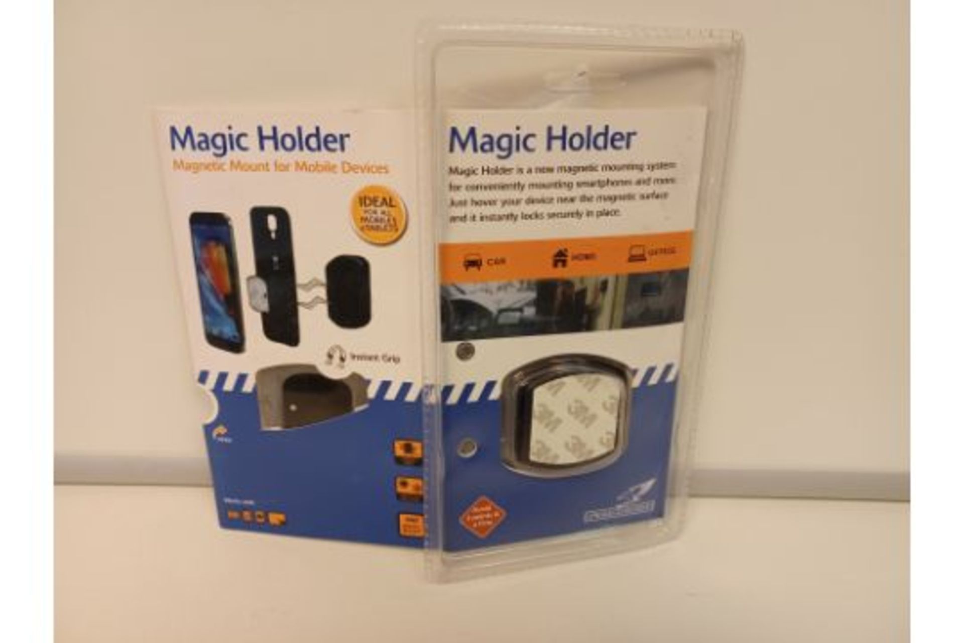 60 X NEW PACKAGED FALCON MAGIC HOLDERS - MAGNETIC MOUNT FOR MOBILE DEVICES. IDEAL FOR ALL