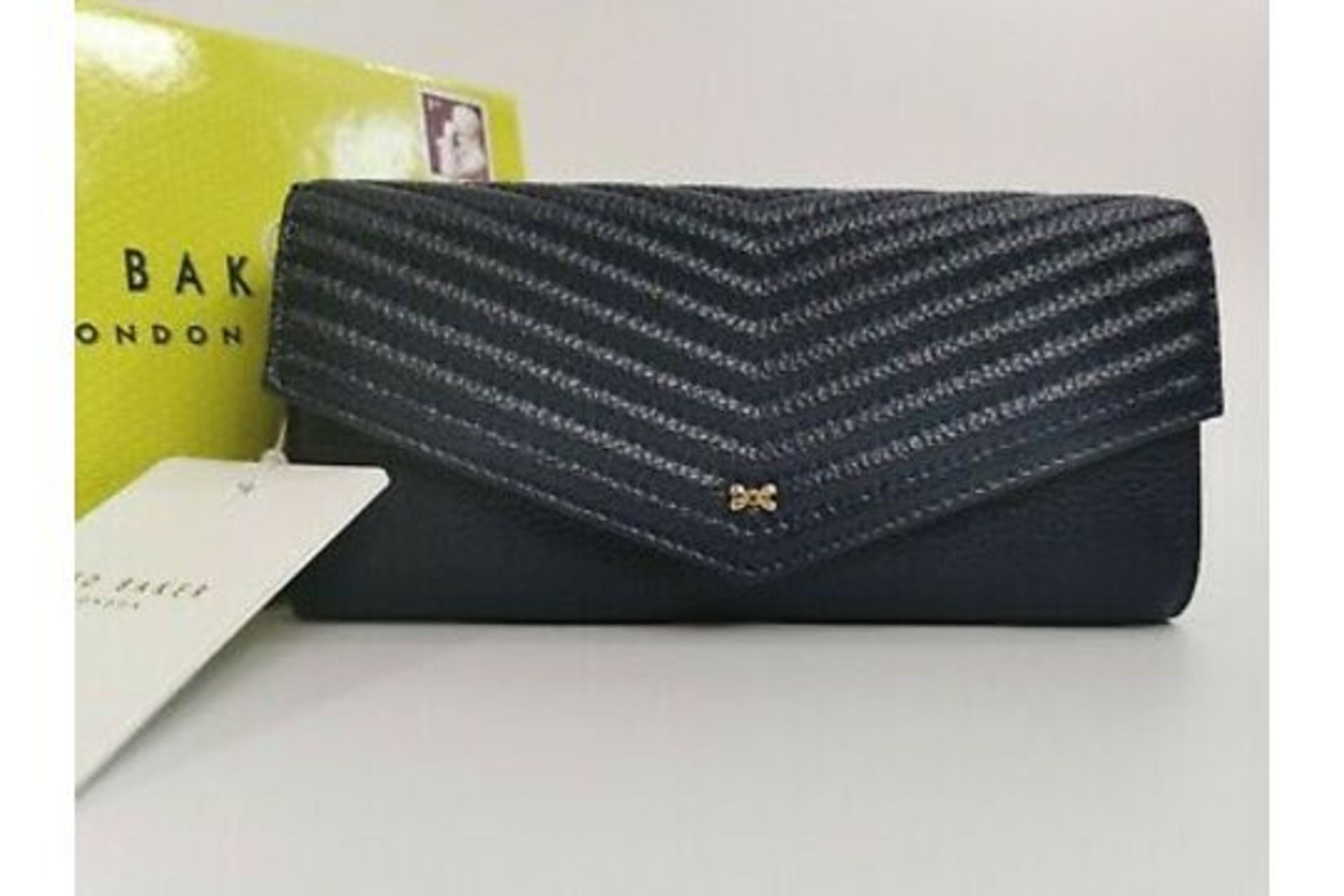 BRAND NEW TED BAKER TONYA DARK BLUE QUILTED ENVELOPE MATINEE (0233) RRP £109 - 2