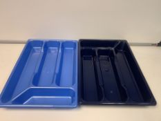 APPROX 250 X BRAND NEW CUTLERY HOLDERS IN VARIOUS COLOURS R18