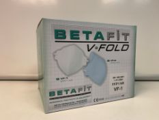 480 X BRAND NEW BETAFIT V FOLD DISPOSABLE REPIRATORS EXPIRE MARCH 2018 R9