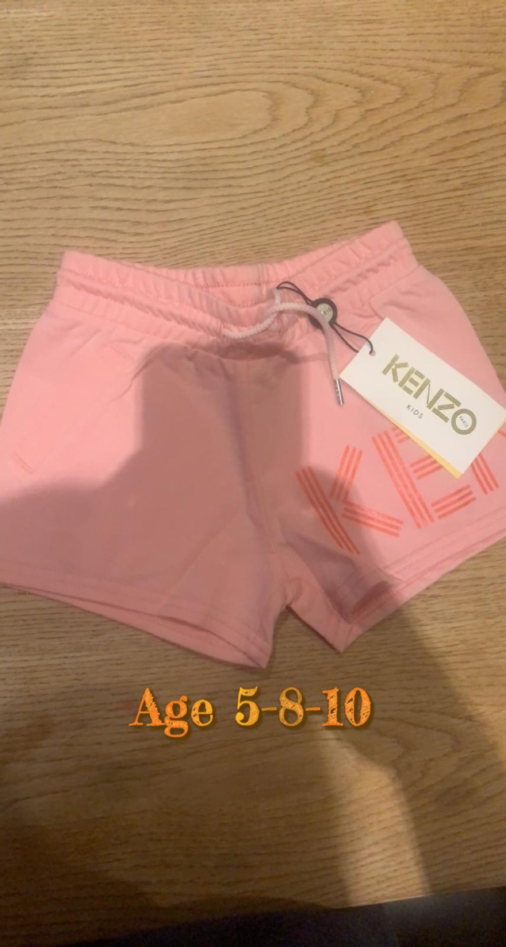 KENZO PINK JOGGER SHORTS AGE 5 BRAND NEW WITH TAGS