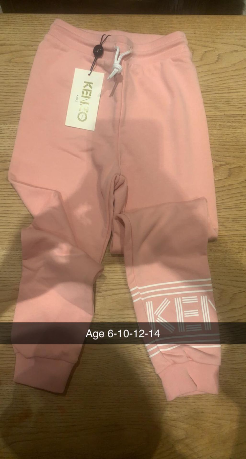 KENZO PINK JOGGING BOTTOMS AGE 10 BRAND NEW WITH TAGS