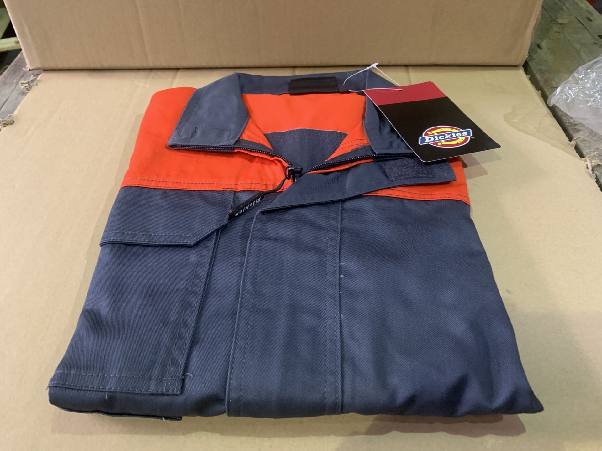 5 X BRAND NEW DICKIES EVERYDAY GREY/ORANGE JACKETS SIZE SMALL RRP £45 EACH R15