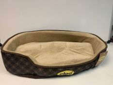 3 X NEW PACKAGED CLEO OXFORD LUXURY PET BEDS - EXTRA LARGE- SAGE & GOLD (S1)