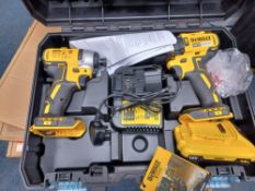 DEWALT DCK2060L2T-SFGB 18V 3.0AH LI-ION XR BRUSHLESS CORDLESS TWIN PACK WITH 1 BATTERY CHARGER AND
