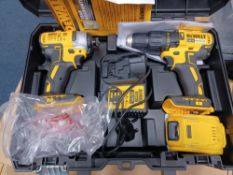 DEWALT DCK2060L2T-SFGB 18V 3.0AH LI-ION XR BRUSHLESS CORDLESS TWIN PACK WITH 1 BATTERY CHARGER AND