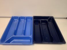 APPROX 250 X BRAND NEW CUTLERY HOLDERS IN VARIOUS COLOURS R18