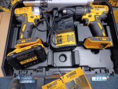 DEWALT DCK2060L2T-SFGB 18V 3.0AH LI-ION XR BRUSHLESS CORDLESS TWIN PACK WITH 1 BATTERY CHARGER AND