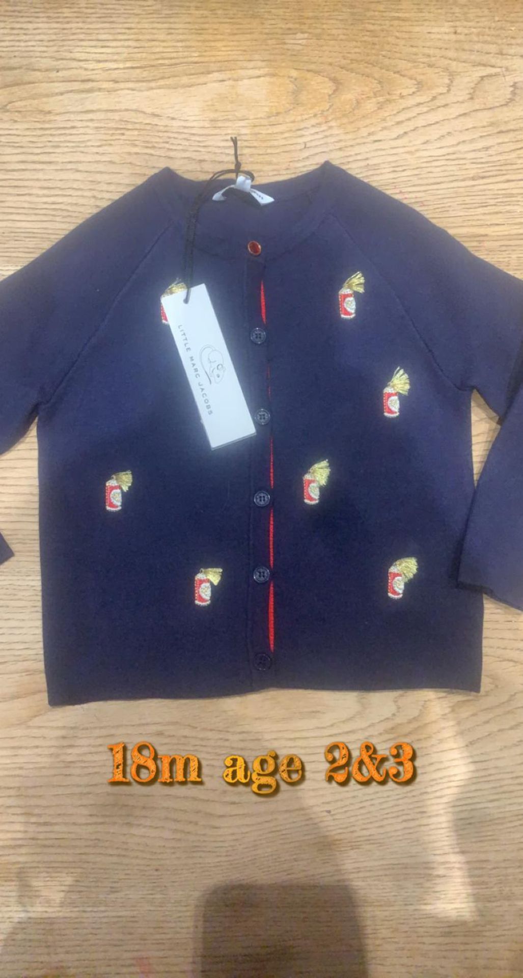 LITTLE MARC JACOBS NAVY CARDIGAN AGE 3 BRAND NEW WITH TAGS